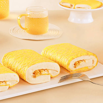 SANDWICH CUỘN VỎ TRỨNG SỐT KEM BÉO CHÀ BÔNG (Egg Skin Wrapped Pork Floss Sandwich)